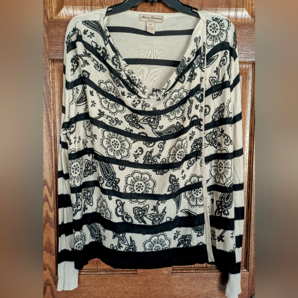 Marisa Christina Drape Cross Front Pullover Sweater Size 1X